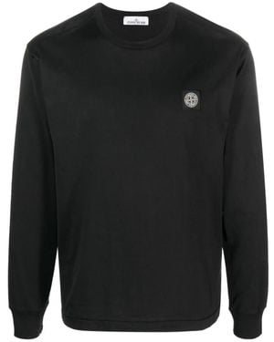 Stone Island Long Sleeve Tops - Black