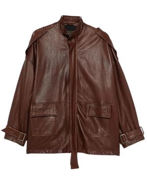 Giorgio Brato Leather Jackets - Brown