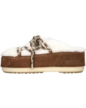 Moon Boot Slippers - Braun