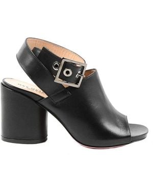 Dee Ocleppo Schwarze Ledersandale 100% Leder