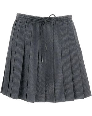 Thom Browne Rokken ,Grijs ,Wol Geplooide Rok