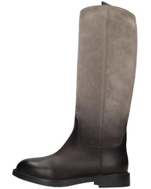 Doucal's Schoenen ,Veelkleurig ,Leer Hoge Laarzen - Zwart