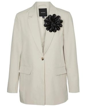 Vero Moda Bloemenapplicatie Blazer - Grijs