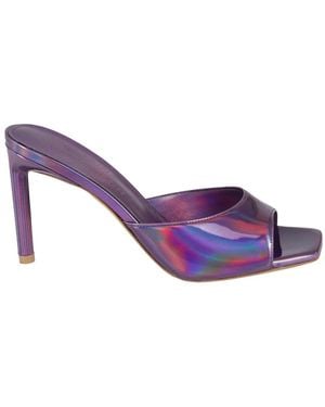 Bettina Vermillon Heeled Mules - Purple
