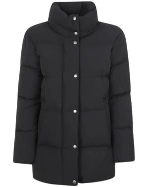 Woolrich Jassen ,Zwart ,Leer Madison Jas