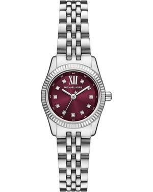 Michael Kors Accessoires ,Grijs ,Mini Lexington Pavé Horloge - Roze