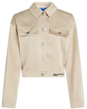 KARL LAGERFELD Satin Blazer - Natur