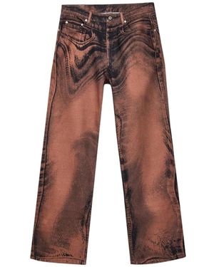 Camper Asymmetrische Wide Leg Brick Wash Jeans - Bruin
