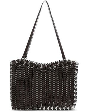 Rabanne Zwarte Ketting-Link Detailing Tote Tas