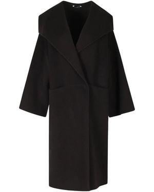 Hevò Single-Breasted Coats - Negro