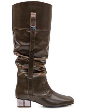 Ganni Heeled Boots - Brown