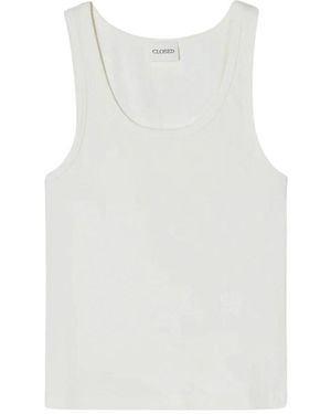 Closed Sleeveless Tops - Blanco