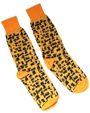 Dolce & Gabbana Logo Print Mid-Calf Socks - Mettallic