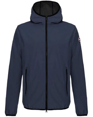 Colmar Cappotto blu con cappuccio in softshell
