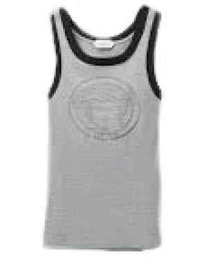 Versace Tanktop Van Bedrukt Katoen-Jersey - Grijs