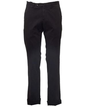 PT Torino Broeken ,Zwart ,Katoen Slim Fit Broeken