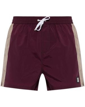 DSquared² Badmode ,Rood ,Logo Zwemshorts - Paars