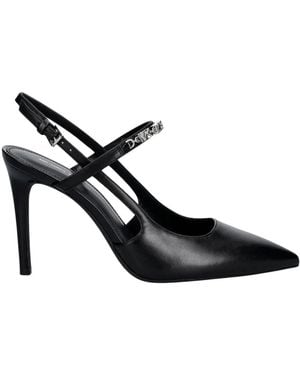 Michael Kors Schoenen ,Zwart ,Leer Dina Flex Leren Slingback Pomp