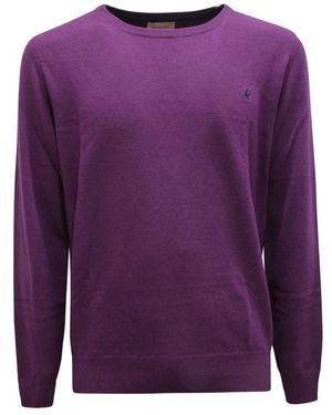 Brooksfield Round-Neck Knitwear - Purple