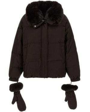 Yves Salomon Winter Jackets - Negro