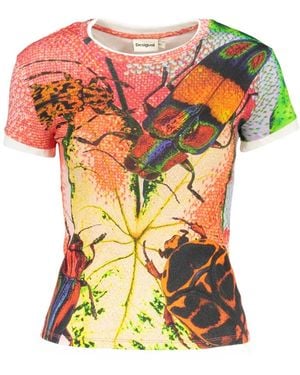Desigual Cotton T-Shirt - Yellow