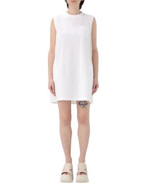 Sacai Weißes Kleid Mit Lockerer Passform Und Taschendetail