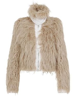 Dries Van Noten Faux Fur & Shearling Jackets - Natural