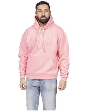 DSquared² Hoodies & Sweatvesten ,Roze ,Katoen Rebels Relax Fit Hoodie - Rood