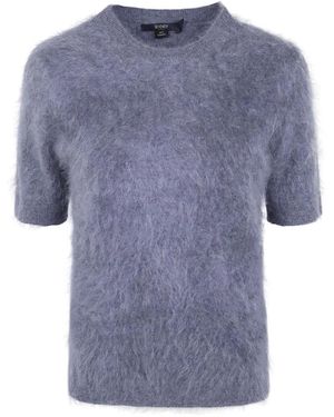 Seventy Mohair-Mischung Pullover Mit Kurzen Ärmeln - Blau