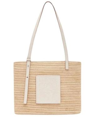Loewe Tassen ,Leer Capazo Mand - Wit