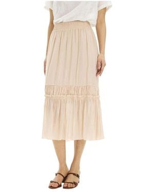 iN FRONT Midi Skirts - Natural