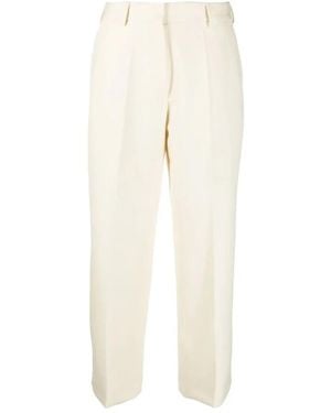 Dries Van Noten Cropped Trousers - Natural
