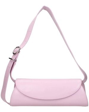 Jil Sander Tassen ,Roze ,Leer Zachte Leren Schoudertas