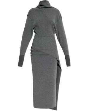 Lanvin Kleid Mit Applikation - Grau