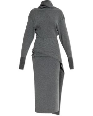 Lanvin Kleid Mit Applikation - Grau