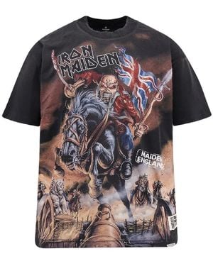 Represent Maxi Print Distressed T-Shirts Und Polos - Schwarz