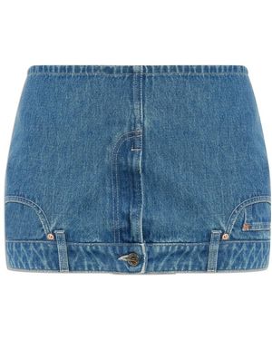 Vetements Denim Skirts - Azul