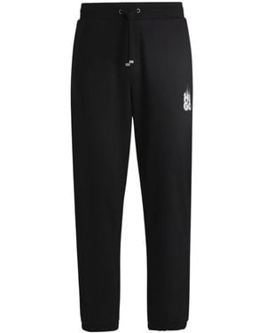 HUGO Schwarze Terry Sweatpants Lockerer Schnitt