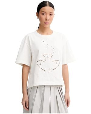Munthe Tops ,Katoen Nellamy T-Shirt - Wit