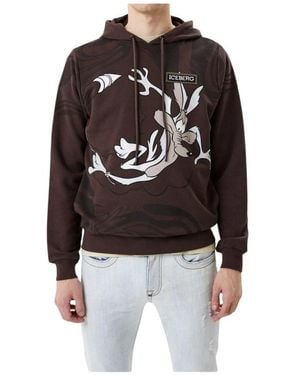Iceberg Stylischer Herren Kapuzenpullover - Schwarz