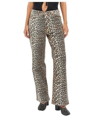 Ganni Straight Trousers - Grey