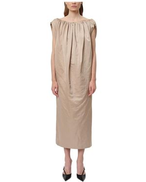 Birgitte Herskind Kleedjes ,Polyester Veronika Sand Jurk Stijlvolle Elegantie - Naturel