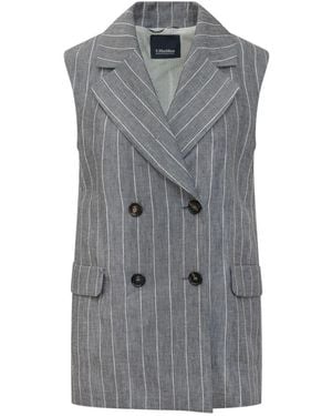 Max Mara Jassen ,Blauw ,Katoen Smmballo Waistcoat - Grijs