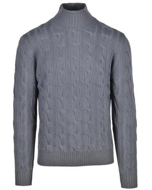 Kangra Truien & Vesten ,Grijs ,Wol Maglione Intrecciato - Blauw