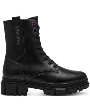 S.oliver Schoenen ,Zwart ,Zwarte Gesloten Booties Enkellaarzen Vrouwen