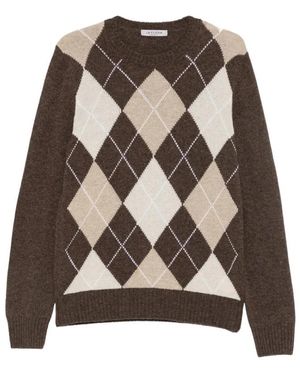La Fileria Round-Neck Knitwear - Brown
