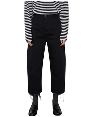 People Cropped Jeans - Black