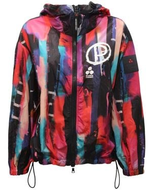 Peuterey Winddichte Jacke Avocado Dle Print - Rot