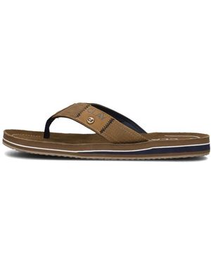 CLAY Schoenen ,Bruin ,Linnen Leren Slippers Stijlvol Comfortabel