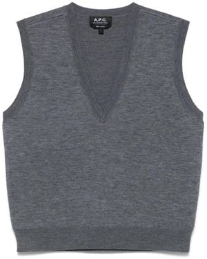 A.P.C. V-Neck Knitwear - Grijs